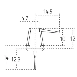 Dusbad Wasserabweiser/ Dichtung 1000mm für 8mm Glas - Duschabtrennungen/ Duschkabinen Sale