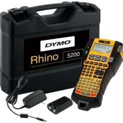 Rhino 5200 im stabilen Hartschalenkoffer Etikettendrucker ^ Dymo Discount
