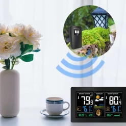 Echos Funkwetterstation LCD Farbdisplay Wettervorhersage Außensensor Sale
