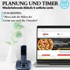 Smart WLAN Steckdose 2er Pack 16A m. Energie Monitor ^ Echos New