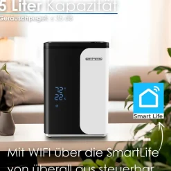 WLAN Ultraschall Luftbefeuchter 5L Smart Life App Fernbedienung ^ Echos Clearance