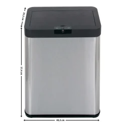Abfalleimer mit Sensor 48L SQUARE - Inox Brushed ^ ECHTWERK