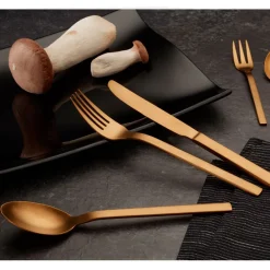 AH-BS-3540B Besteck Set "Milos" 30tlg - BRONZE EDITION - mattiert ^ ECHTWERK Best
