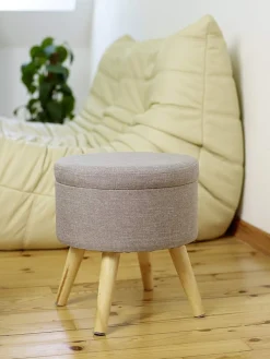  Sitzhocker MAX mit Holzfüßen ^ ECHTWERK New