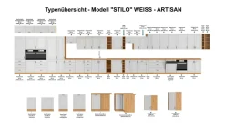 Küchen-Preisbombe Eckunterschrank 105cm Stilo Weiß Eiche Artisan Küchenzeile Küchenblock Küche Hot