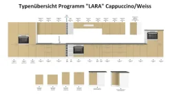 Eckunterschrank 90x90 Lara Cappuccino Hochglanz Küchenzeile Küchenblock Küche ^ Küchen-Preisbombe New