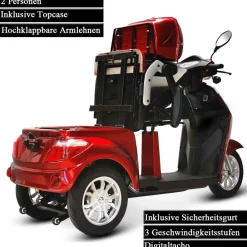 503, Zweisitzer Elektroroller / Seniorenmobil, 25 km/h mit 20 Ah Li-io Akku, ^ Eco Engel New