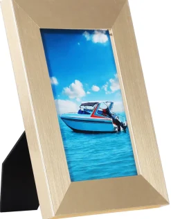 Ecosa Bilderrahmen 10x15cm Echtglas MDF Wandhalterung goldfarben Clearance