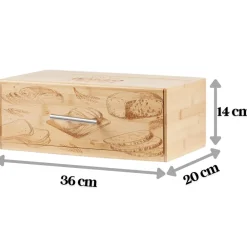 Brotbox mit Klappdeckel aus nachhaltigem Bambus Brotkasten ^ Ecosa Discount