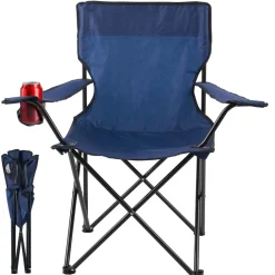 Campingstuhl Blau Klappstuhl Faltbar – Robuster Outdoor Stuhl mit Tragetasche ^ Ecosa Best