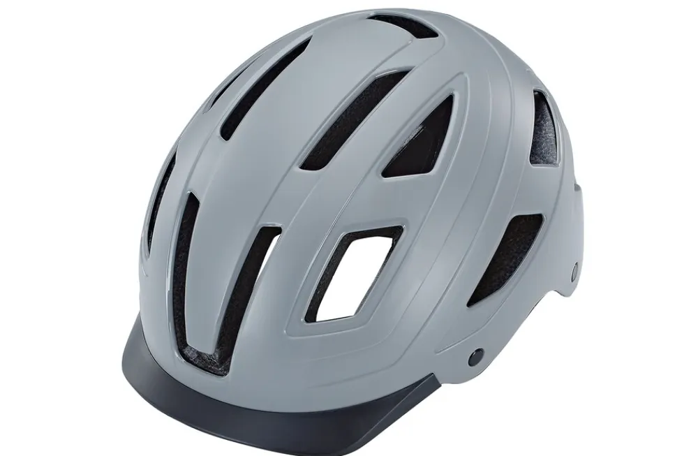 ECO Urban Fahrradhelm, ABS-Hartschale, mit LED-Licht und Reflektionsstreifen, Größe: 59-61 cm, Farbe: grau ^ Prophete Sale
