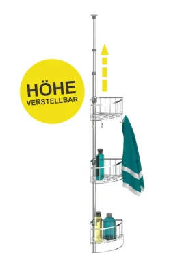 Eisl Teleskop Duschregal mit 4 Duschkörben Chrom