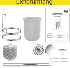 Eisl WC Bürstengarnitur ohne bohren Discount