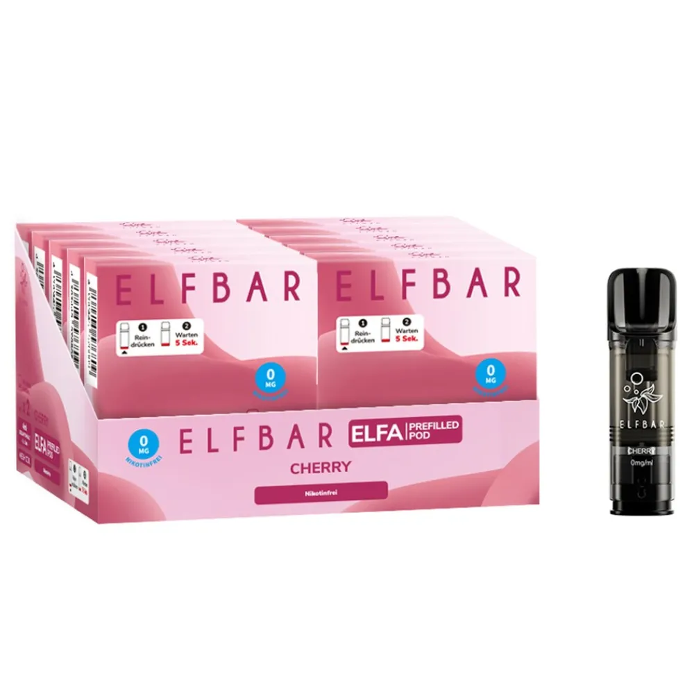 Elf Bar ELFA Prefilled Pod x 2 - Cherry 0.0% , 10er Pack Best