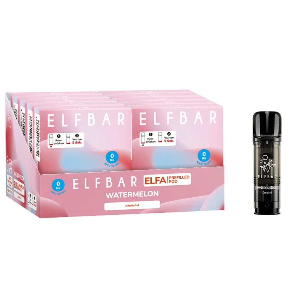 Elf Bar ELFA Prefilled Pod x 2 - Watermelon 0.0% , 10er Pack Outlet