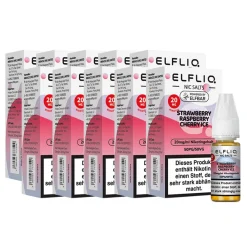 ELFBAR ELFLIQ - Strawberry Raspberry Cherry Ice Nicotine Salt Liquid 10ml 2.0% 10er Pack ^ Elf Bar Discount