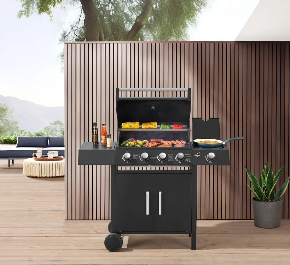 EL FUEGO ® Gasgrill "San Angelo 4+1 New