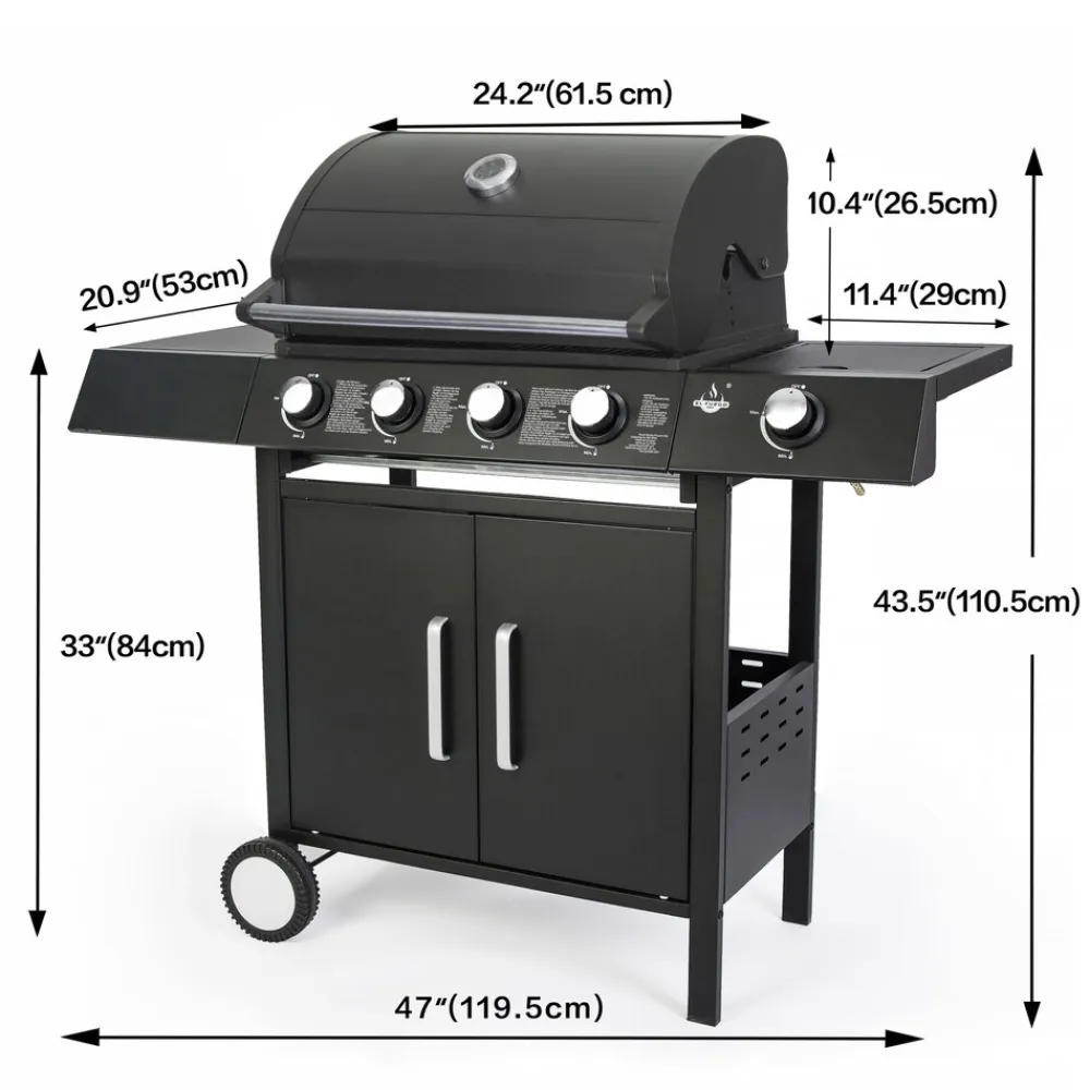 EL FUEGO ® Gasgrill "San Angelo 4+1 New