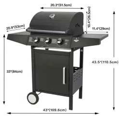 EL FUEGO Gasgrill "San Angelo" 3 Brenner Sale