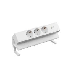 3er Aufsatzsteckdose zum Anklemmen, USB A/C, 3-fach Steckdose, 230V 16A, für Möbel, Steckdosenleiste, EU-Schutzkontaktstecker, Ampereon ^ kalb Material für Möbel Sale