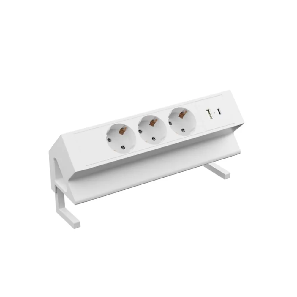 3er Aufsatzsteckdose zum Anklemmen, USB A/C, 3-fach Steckdose, 230V 16A, für Möbel, Steckdosenleiste, EU-Schutzkontaktstecker, Ampereon ^ kalb Material für Möbel Sale