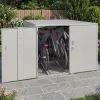 3er-Fahrradgarage -P93, Fahrradunterstand FahrradboxBikebox, abschließbar verzinkter Stahl 124x148x208cm ~ hellgrau ^ MCW Sale