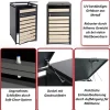 1er Mülltonnenverkleidung -J81, Mülltonnenbox, erweiterbar, Metall 32kg, anthrazit ~ gold ^ MCW Discount
