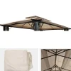 Ersatzbezug für Dach Pergola Pavillon Nisa 4,5x3,5m ~ creme ^ MCW Discount