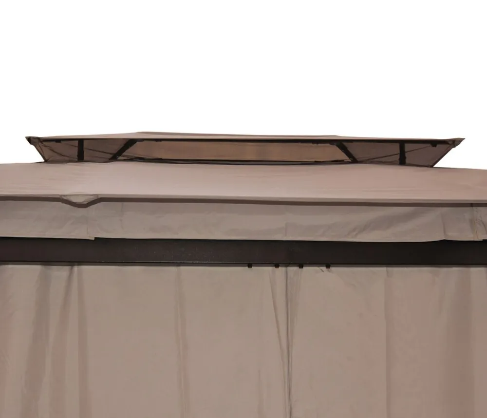 Ersatzbezug für Dach Pergola Pavillon Nisa 4,5x3,5m ~ creme ^ MCW Discount