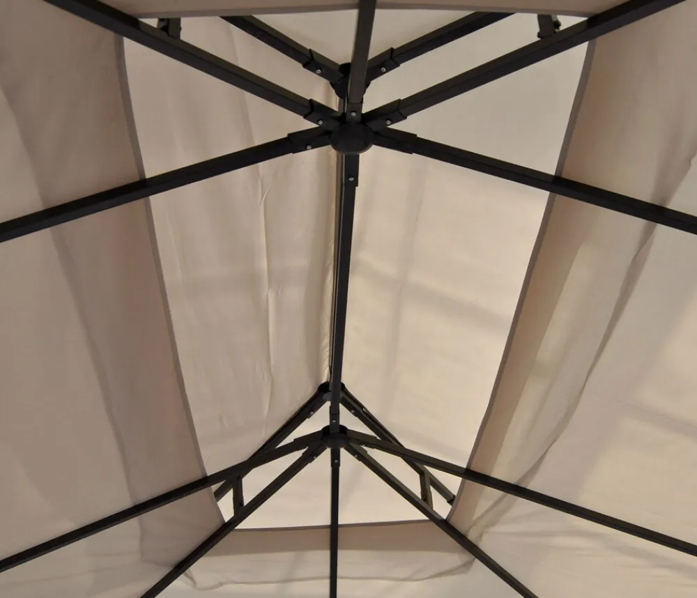 Ersatzbezug für Dach Pergola Pavillon Nisa 4,5x3,5m ~ creme ^ MCW Discount