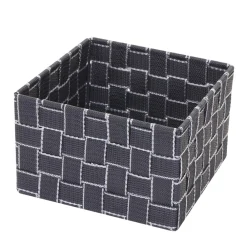 MCW 4er-Set Aufbewahrungskorb -C37, Dekokorb Korb Körbchen Aufbewahrung Regalkorb Deko 12x19x19cm ~ dunkelgrau Discount