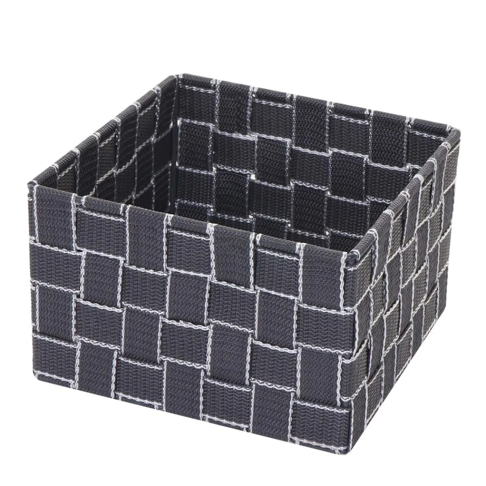 MCW 4er-Set Aufbewahrungskorb -C37, Dekokorb Korb Körbchen Aufbewahrung Regalkorb Deko 12x19x19cm ~ dunkelgrau Discount