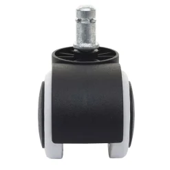 5er-Set Hartbodenrollen -H86, Bürostuhl-Rollen Stuhlrollen, 150kg belastbar Ø 11mm ~ weiß ^ MCW Clearance
