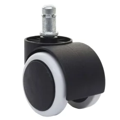 5er-Set Hartbodenrollen -H86, Bürostuhl-Rollen Stuhlrollen, 150kg belastbar Ø 11mm ~ weiß ^ MCW Clearance