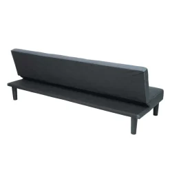 3er-Sofa -G11, Couch Schlafsofa Gästebett Bettsofa Klappsofa, Schlaffunktion 195cm ~ Stoff/Textil, grau ^ MCW Outlet