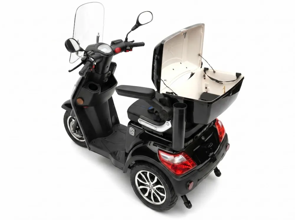 ECONELO E-Seniorenmobil Denia, Lithium-Akku, 3-Rad, 1000 Watt, Schwarz Hot
