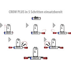 Eufab Fahrradträger Crow Plus für 2 Fahrräder, erweiterbar Clearance