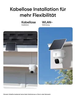 ANKER eufy Cam Solo E30 mit Solarpanel Außenkamera (Überwachungskamera, WLAN, steuerbar über App, kompatibel mit HomeBase S380) Online