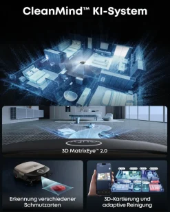 Eufy Robot Vacuum Omni S2 Saugroboter mit Wischfunktion (30.000 Pa, 100 AW, AeroTurbo™ 2.0, HydroJet™ 2.0, 12-in-1 UniClean™ Station, 68 Tage automatische Staubabsaugung, DuoSpiral™ Entwirrbürsten) Sale