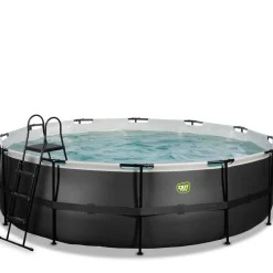 Exit Black Leather Pool ø488x122cm mit Sandfilterpumpe - schwarz Sale