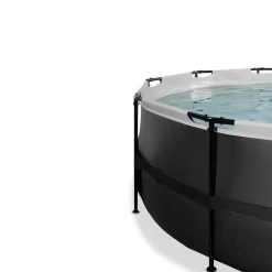 Exit Black Leather Pool ø488x122cm mit Sandfilterpumpe - schwarz Sale