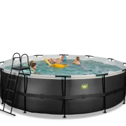 Exit Black Leather Pool ø488x122cm mit Sandfilterpumpe - schwarz Sale