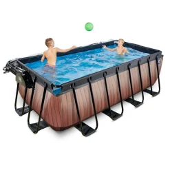 Exit Frame Aufstellpool 400x200x122cm mit Sandfilterpumpe und Abdeckung, versch. Ausführungen
