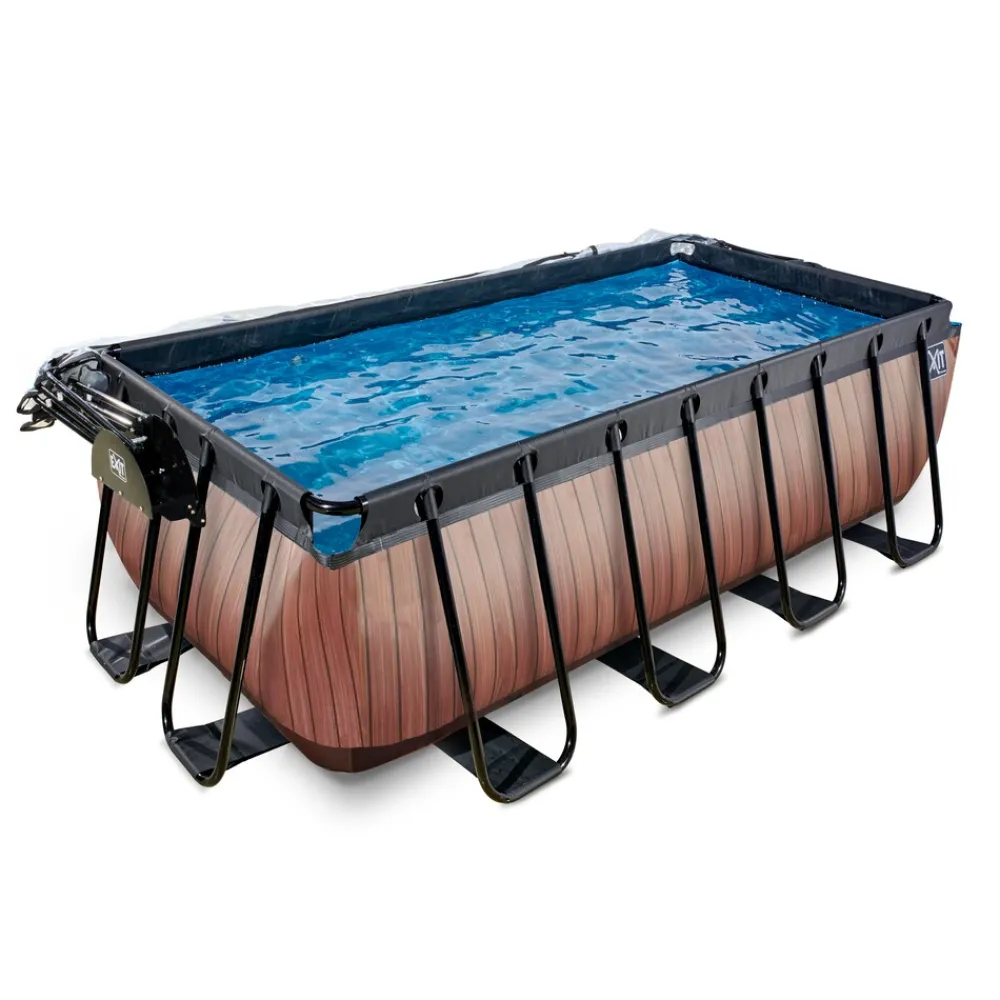 Exit Frame Aufstellpool 400x200x122cm mit Sandfilterpumpe und Abdeckung, versch. Ausführungen