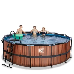 Frame Pool ø427x122cm mit Sandfilterpumpe und Abdeckung, versch. Ausführungen ^ Exit Clearance