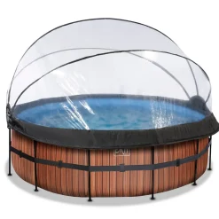 Frame Pool ø427x122cm mit Sandfilterpumpe und Abdeckung, versch. Ausführungen ^ Exit Clearance