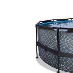Exit Frame Pool ø488x122cm mit Sandfilterpumpe und Abdeckung, versch. Ausführungen New