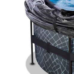 Exit Frame Pool ø488x122cm mit Sandfilterpumpe und Abdeckung, versch. Ausführungen New