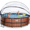 Exit Frame Pool ø450x122cm mit Sandfilterpumpe und Abdeckung, versch. Ausführungen