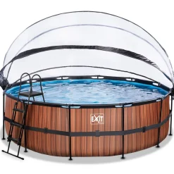 Exit Frame Pool ø450x122cm mit Sandfilterpumpe und Abdeckung, versch. Ausführungen
